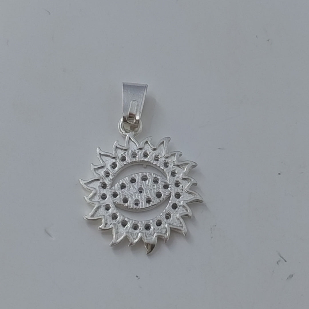 DIJE OJO MAGICO CON CIRCONIAS PLATA .925 2 GR (NUEVO)