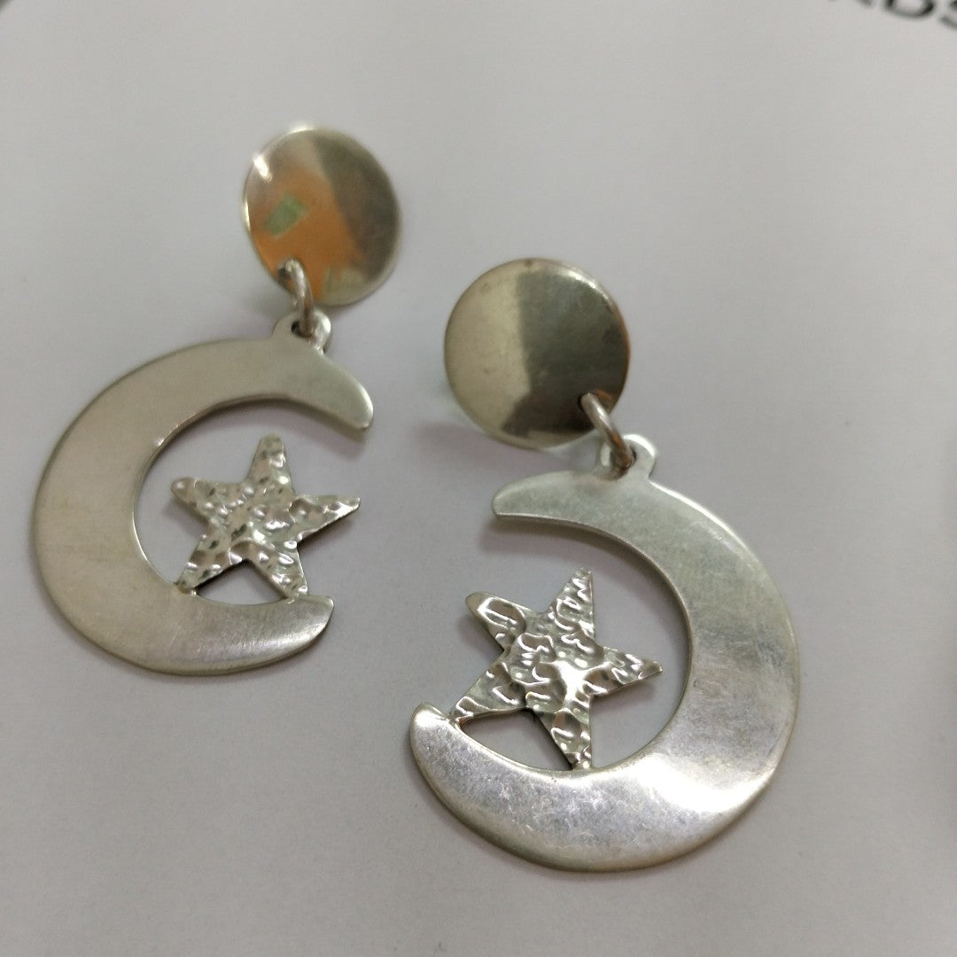 ARETES PAR, BROQUELES PAR PLATA 58 GRMS (SEMINUEVO)