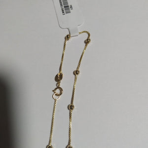 PULSERA ESPECIAL CON BOLITAS 14K 18 CM 1.4 GR (NUEVO)