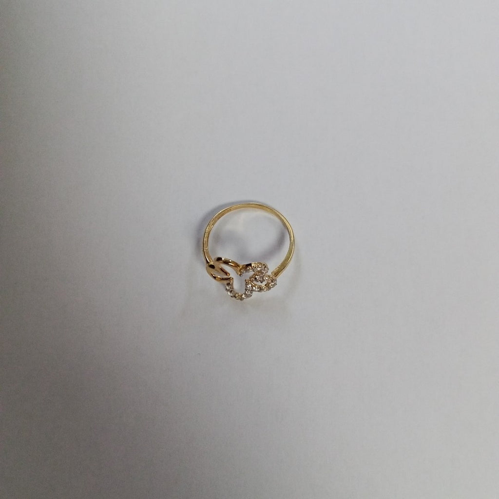 ANILLOS FIG FLOR CON CIRCONIAS 14K TALLA 7 1.4 GR (NUEVO)