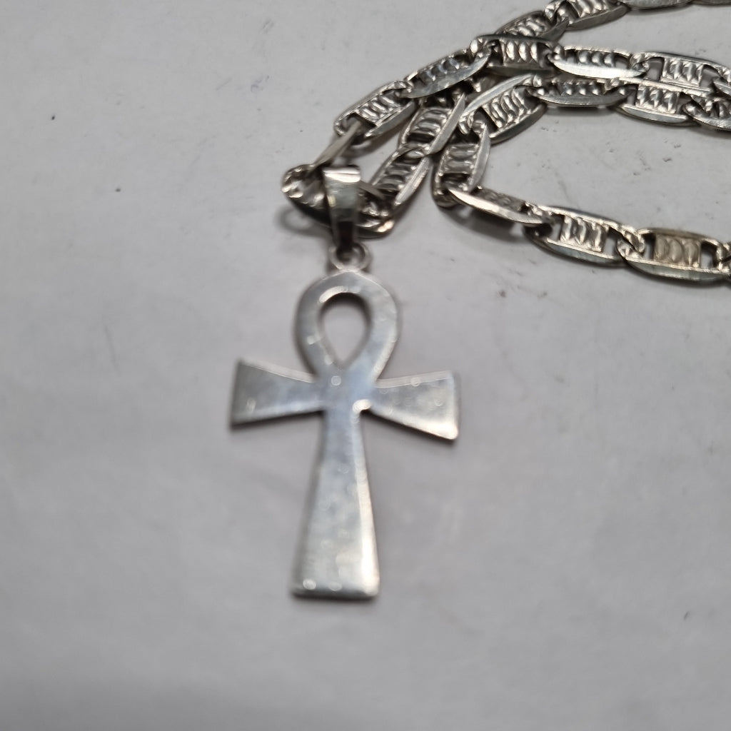 CADENA, CRUZ PLATA 24.4 GRMS (SEMINUEVO)