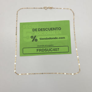 CADENAS TEJIDO GUCHI ORO 10K 40 A 45 CM 1.4 GR (NUEVO)