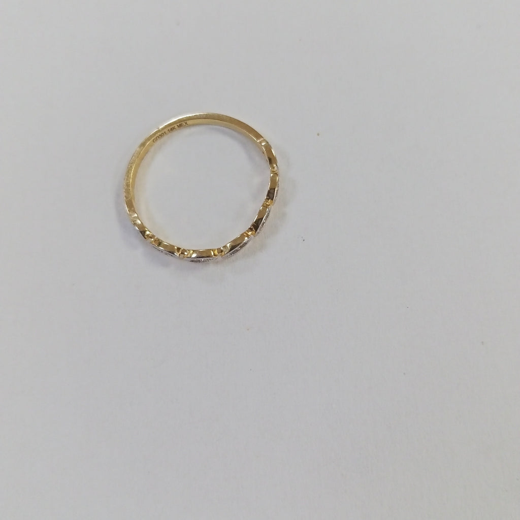 ANILLO ANILLITO FIG C CIRCONIAS 14K 6.5 TALLA 1.1 GR (NUEVO)