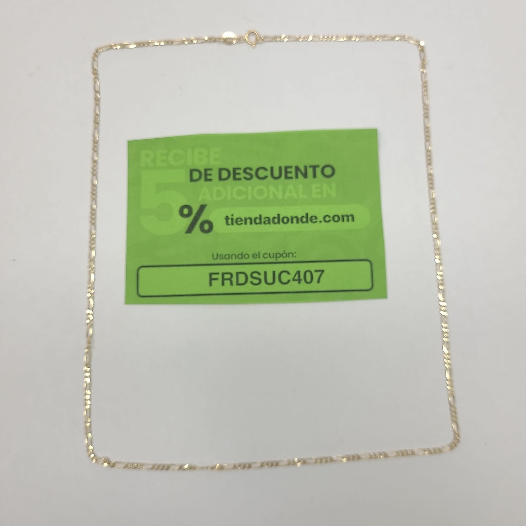 CADENAS TEJIDO 3X1 ORO 10K 55 CM 3.2 GR (NUEVO)