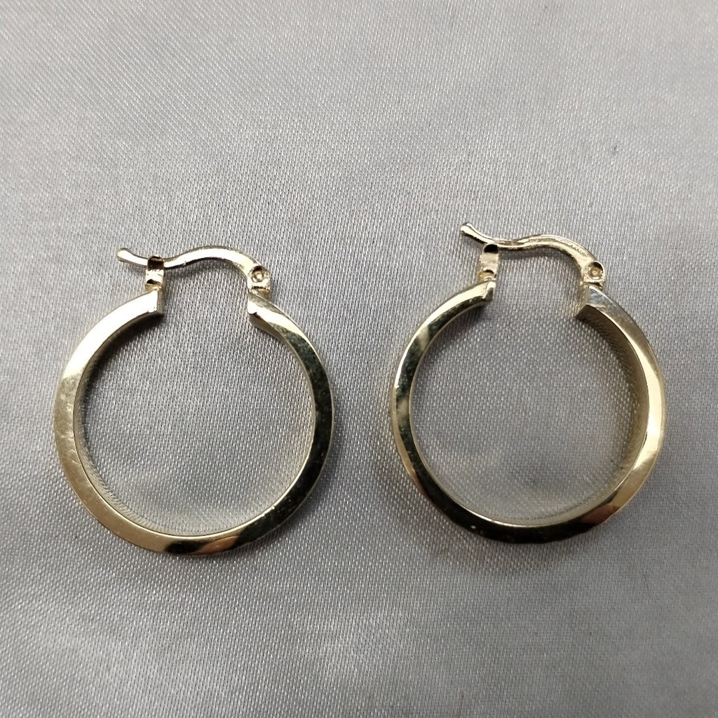 ARETES TEJIDO ARRACADAS FACETADAS 14K 2.9 GR (NUEVO)