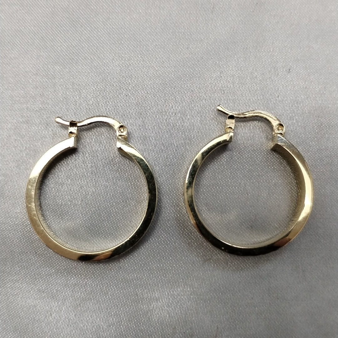 ARETES TEJIDO ARRACADAS FACETADAS 14K 2.9 GR (NUEVO)