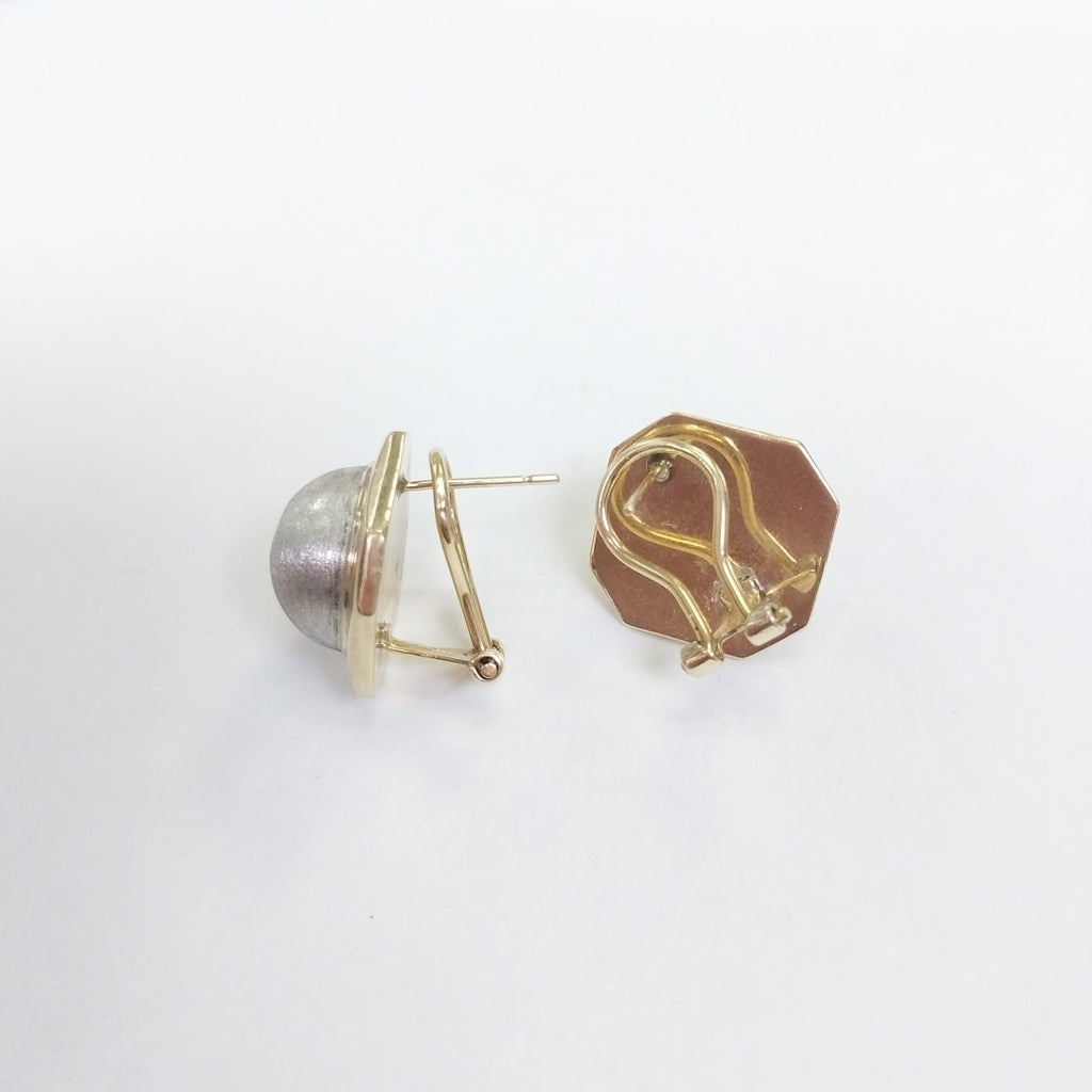 ARETES PAR ORO,ORO COMBINADO 14 K 6,70 GRMS (SEMINUEVO)