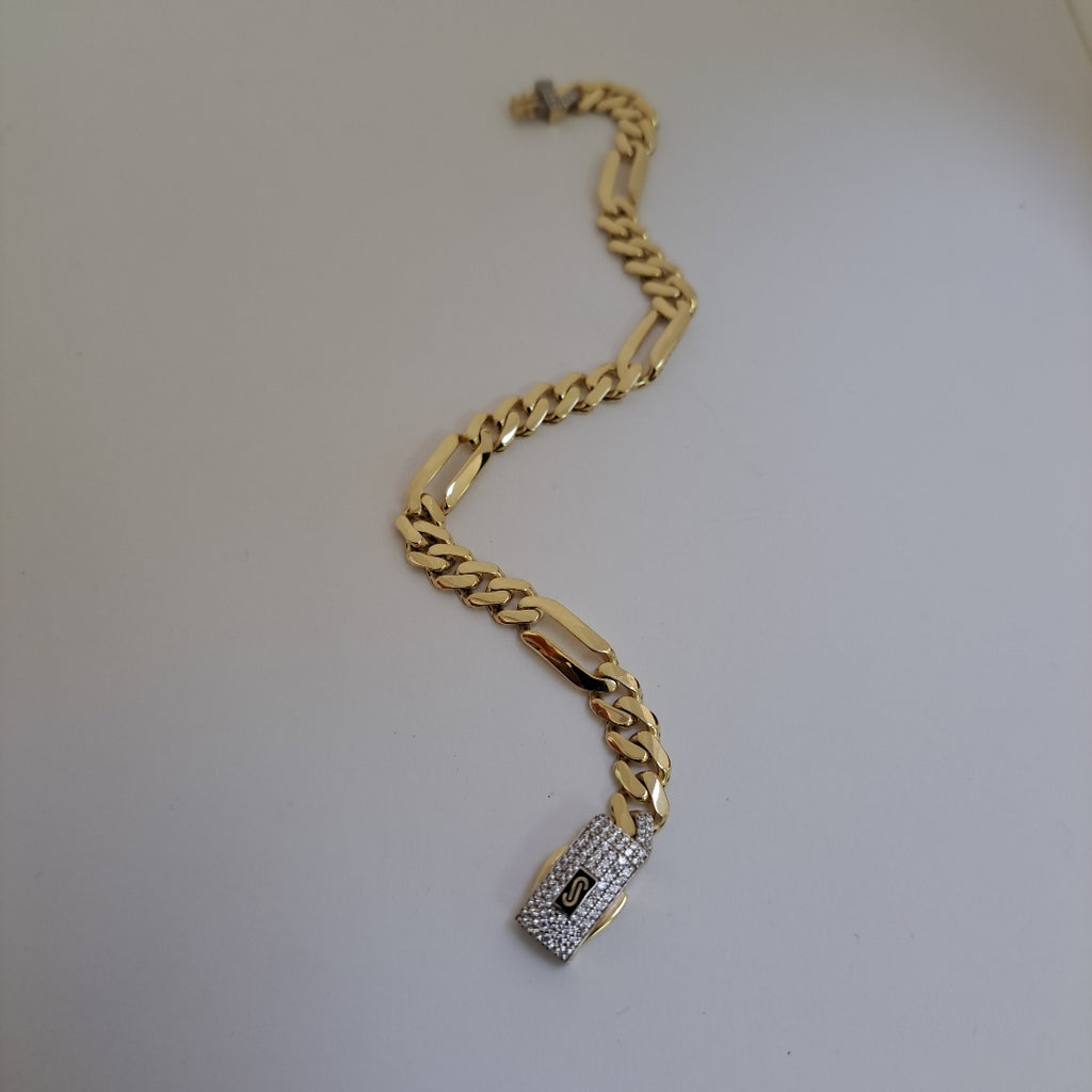 PULSERA MONACO ORO 10K 6.5 (NUEVO)