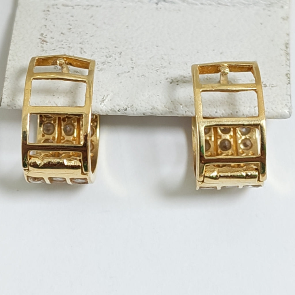 BROQUELES PAR ORO 14 K 3,10 GRMS (SEMINUEVO)