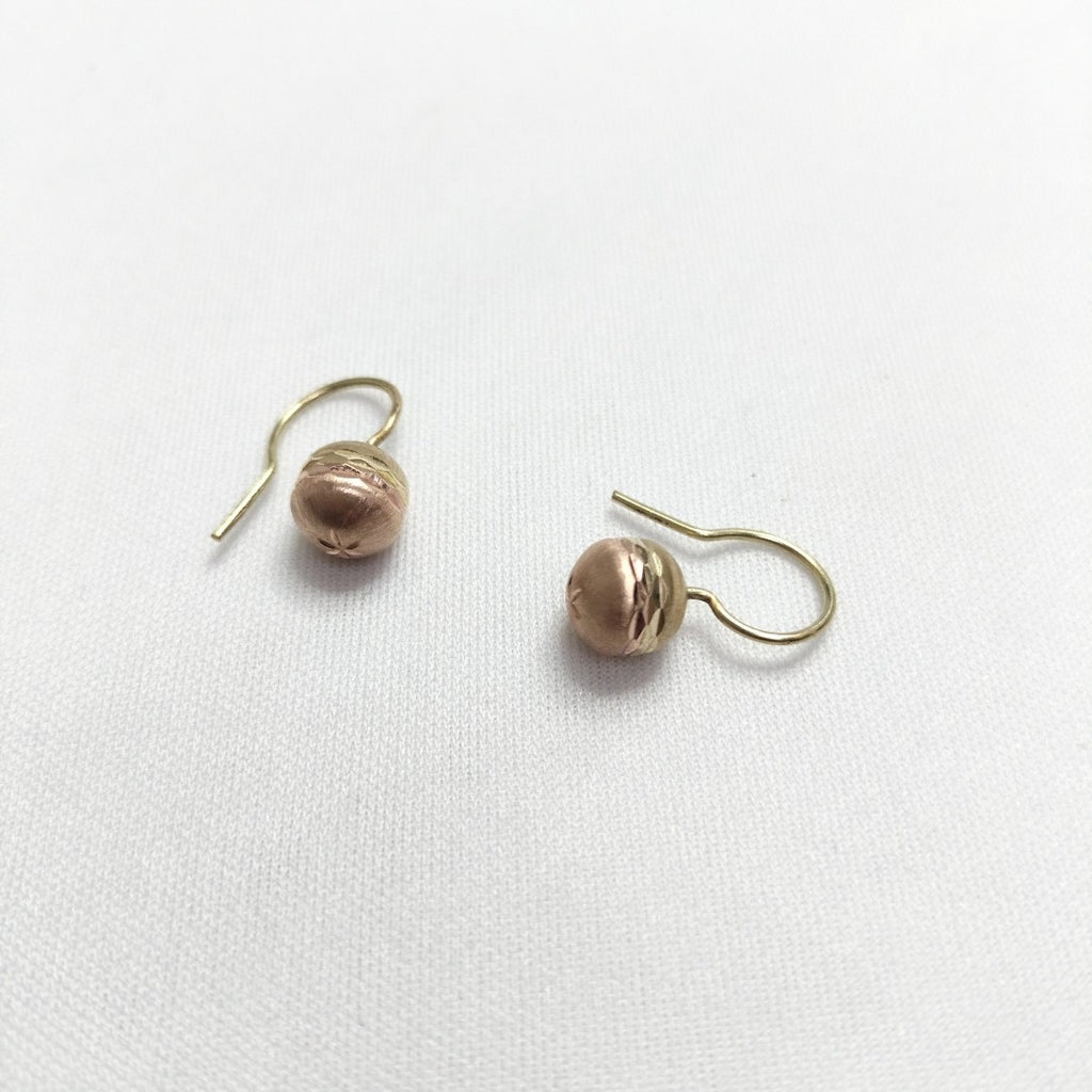 ARETES PAR ORO COMBINADO 14 K 1,60 GRMS (SEMINUEVO)