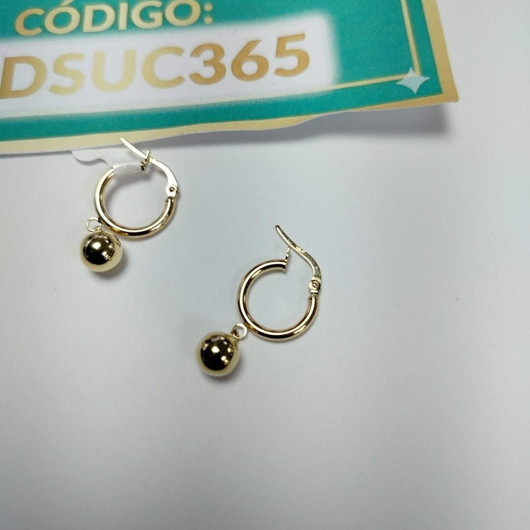 ARRACADAS ORO 14K 1.5 (NUEVO)