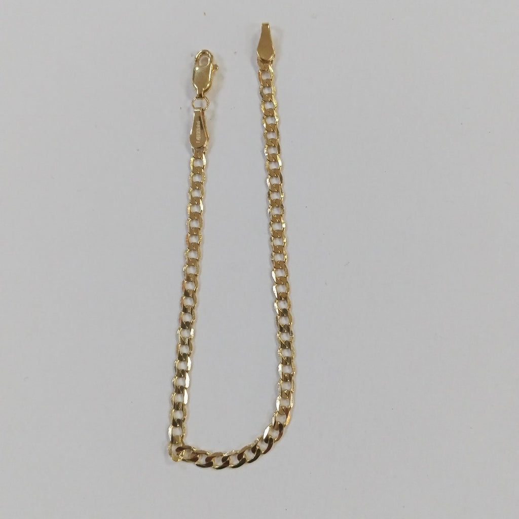 PULSERA TEJIDO BARBADA 14K 18 CM 3.2 GR (NUEVO)