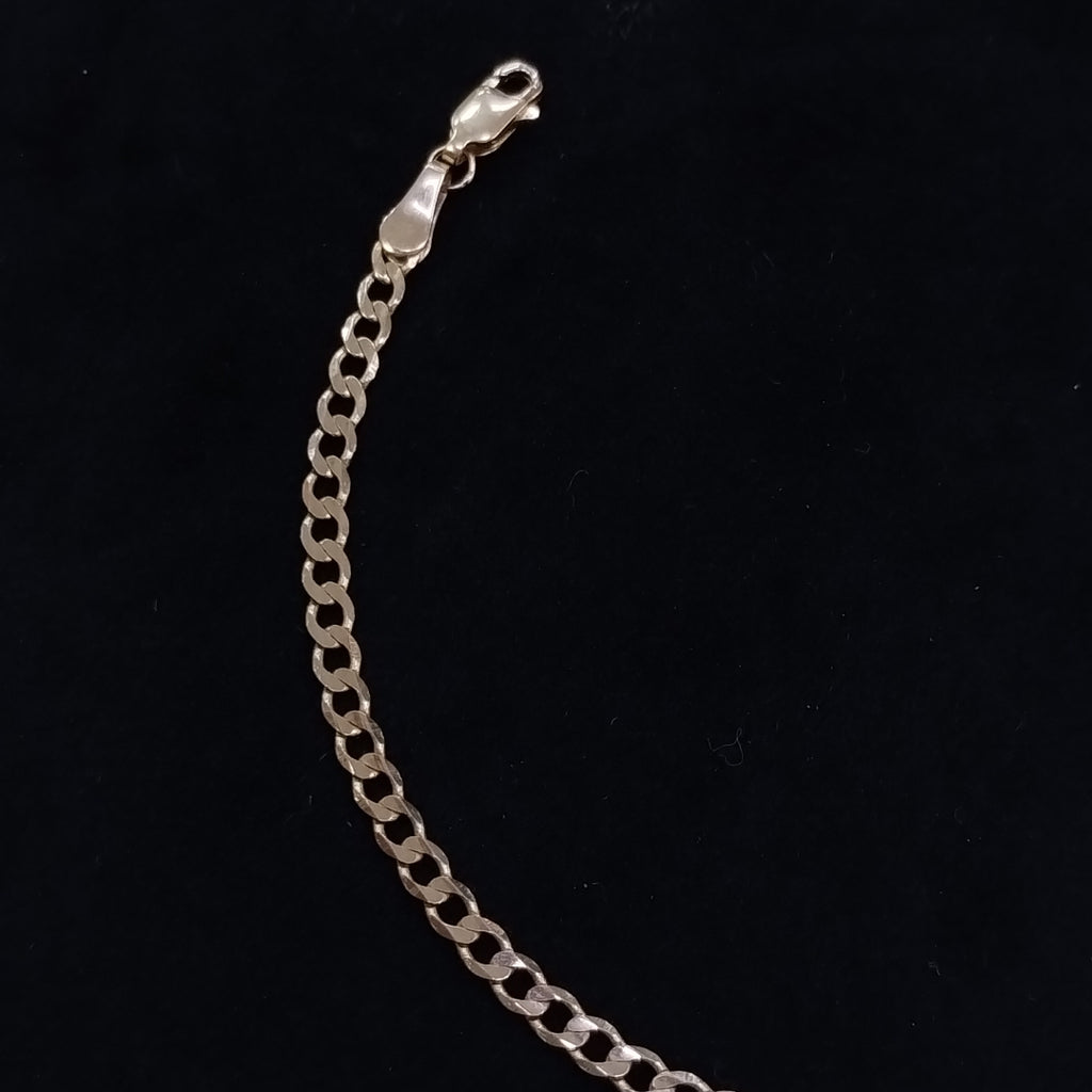 PULSERA TEJIDO BARBADA 14K 21 CM 3.6 GR (NUEVO)