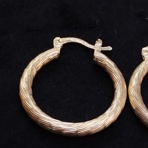 ARETES TEJIDO ARRACADAS ASTRIADAS 14K 2.9 GR (NUEVO)
