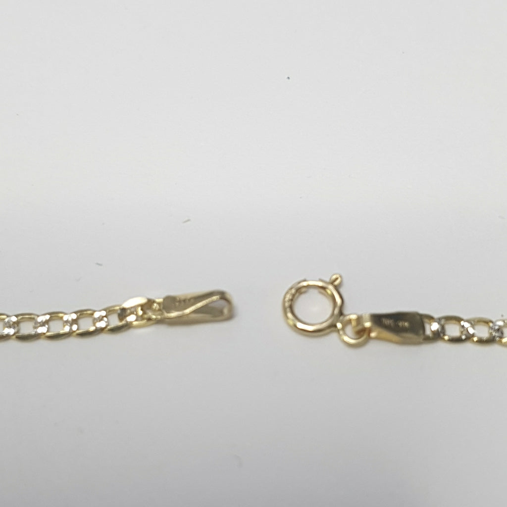PULSERAS DAMA BARBADA DIAMANTADA ORO 14K 1.5 (NUEVO)