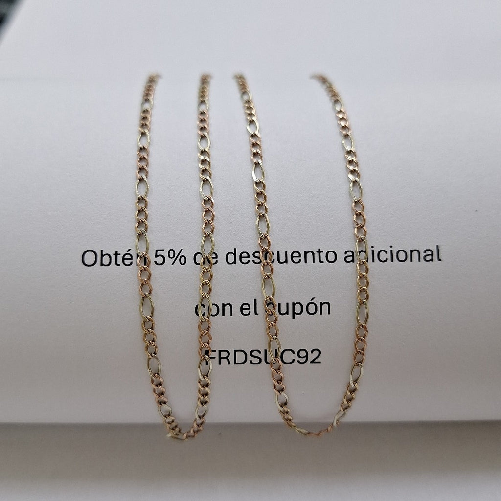 CADENA ORO COMBINADO 10 K 3,60 GRMS (SEMINUEVO)