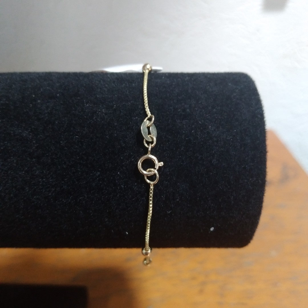 PULSERA ESPECIAL CON BOLITAS 14K 18 CM 1.4 GR (NUEVO)