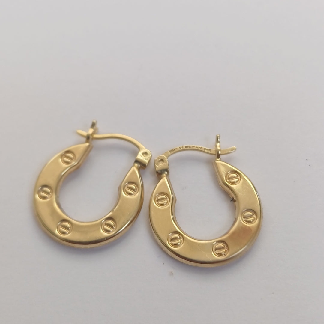 ARRACADAS PAR ORO 14 K 1.9 GRMS (SEMINUEVO)