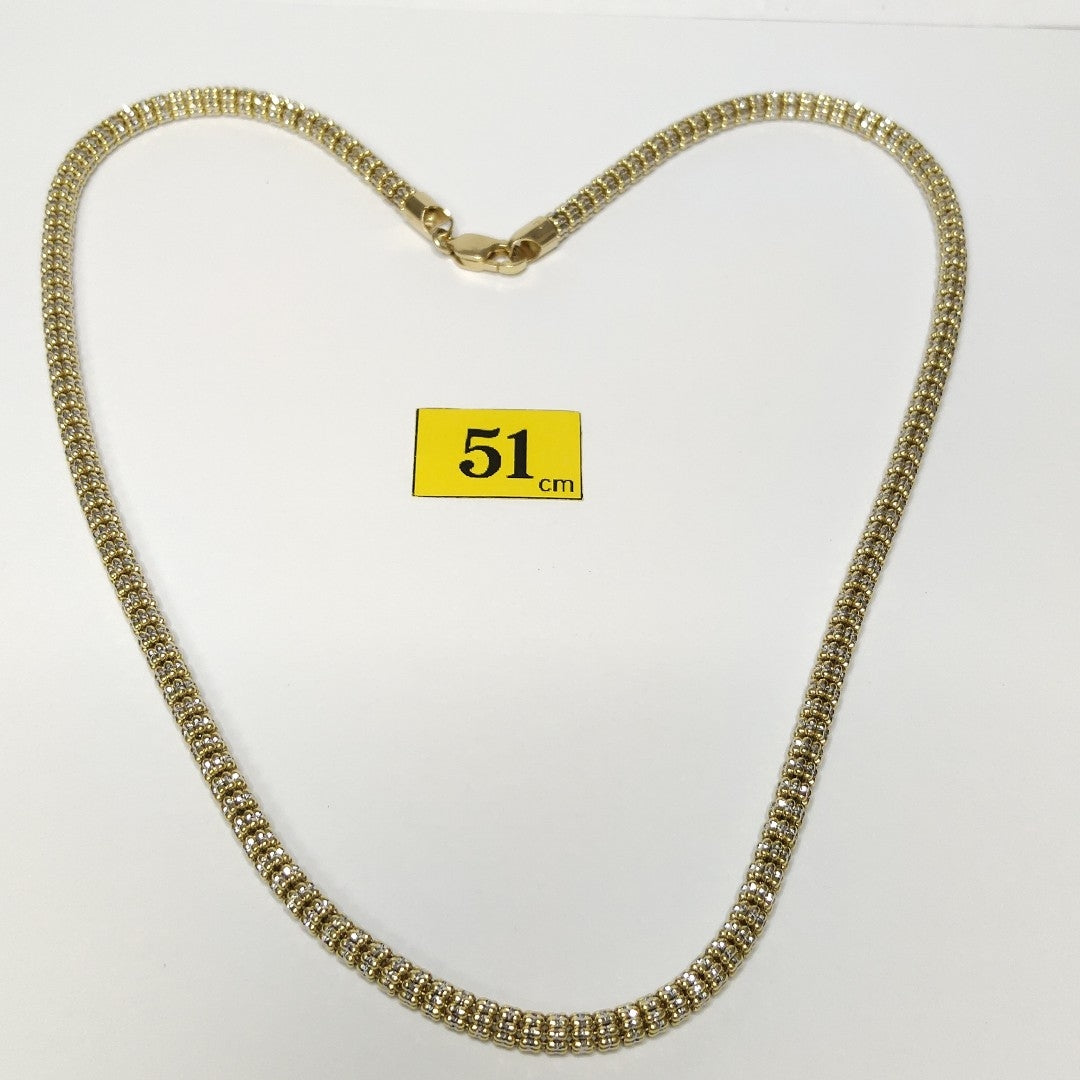 GARGANTILLA ORO COMBINADO 14 K 28.1 GRMS (SEMINUEVO)