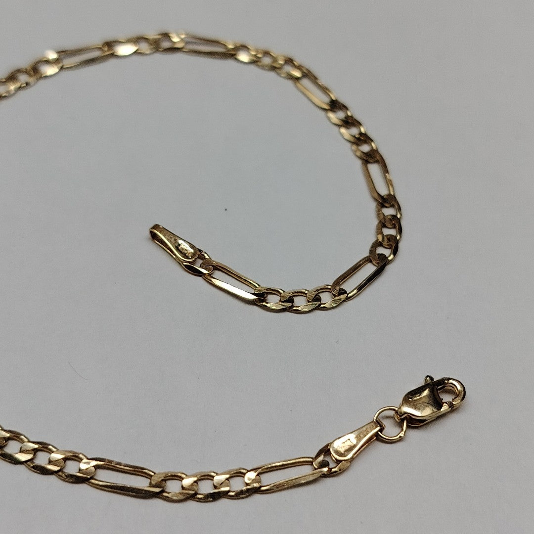 PULSERA TEJIDO 3X1 14K 21 CM 3 GR (NUEVO)