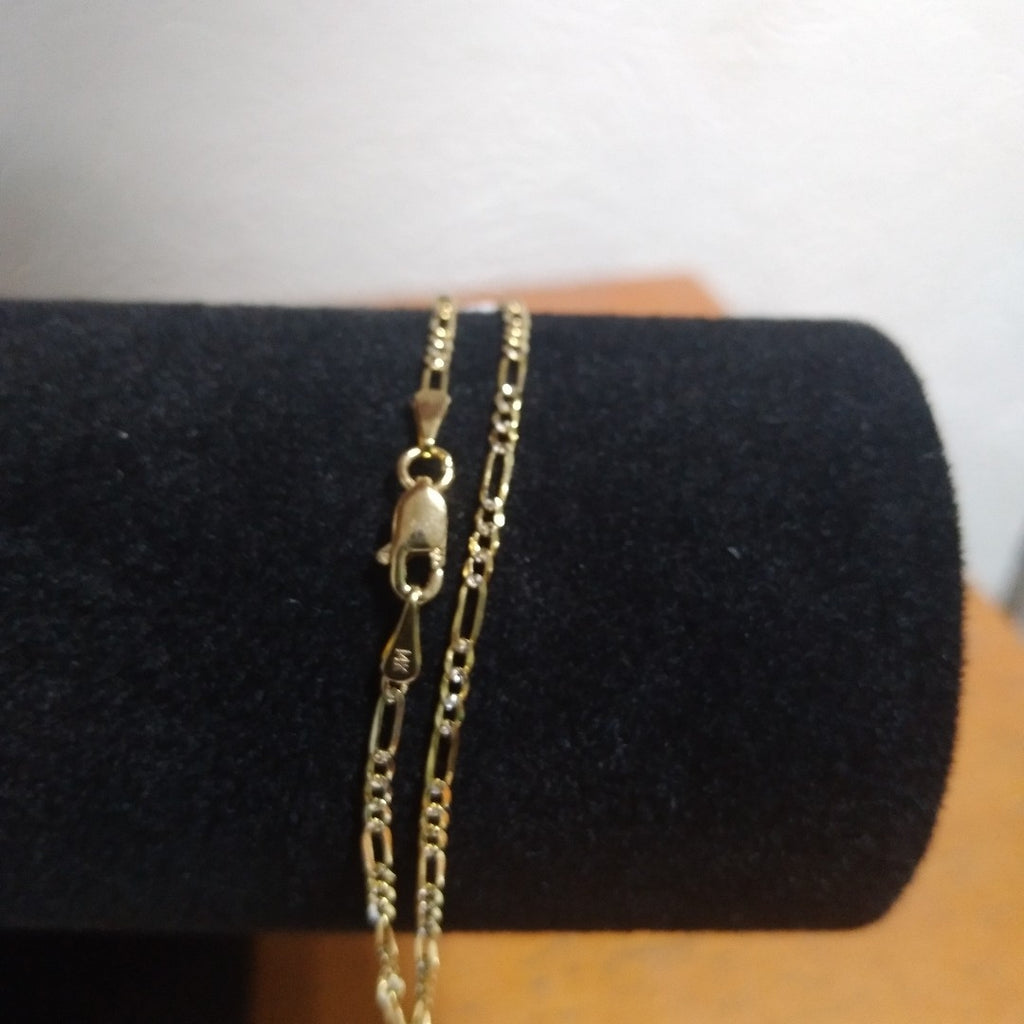 PULSERA 3X1 DIAMANTADA 14K 18 CM 1.5 GR (NUEVO)