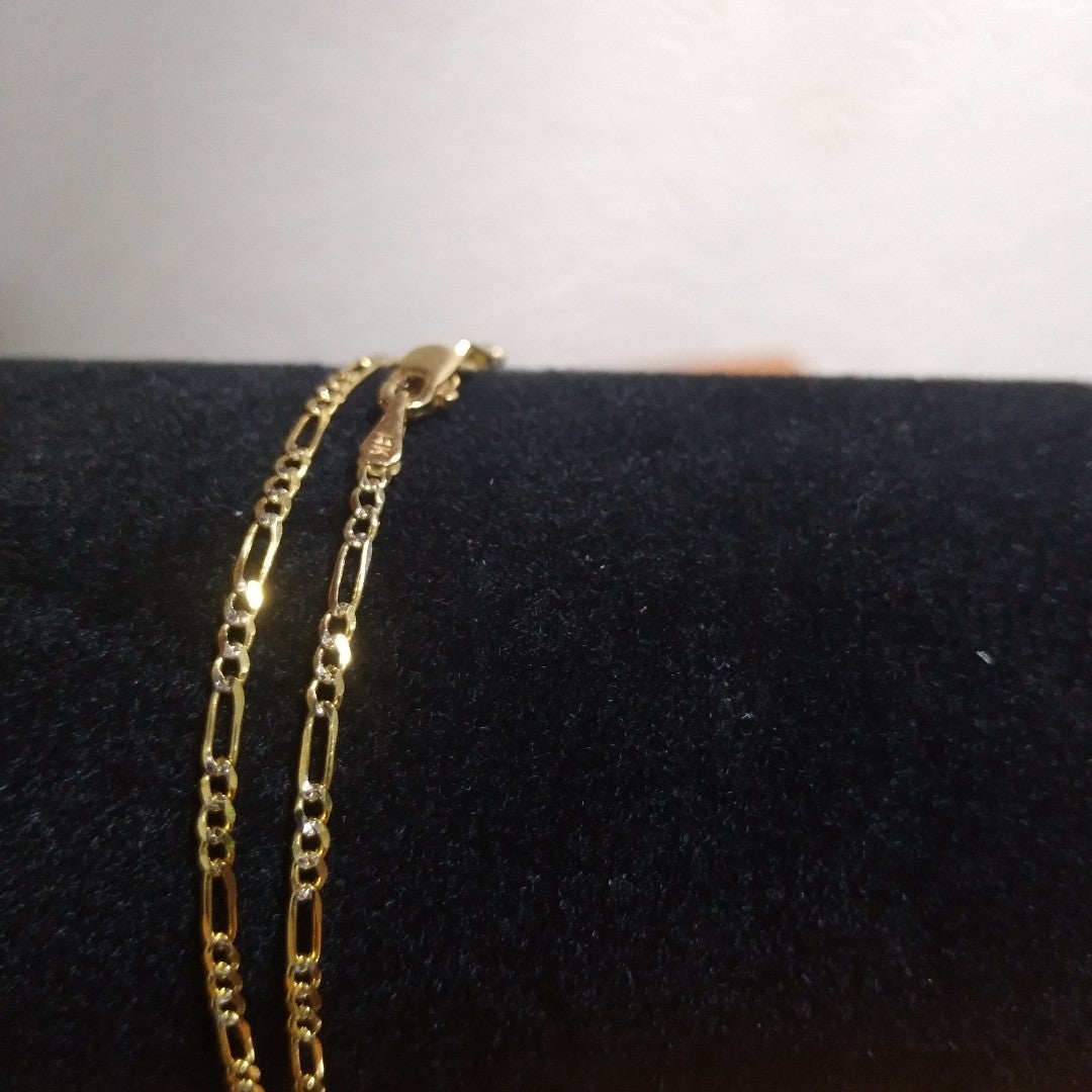 PULSERA 3X1 DIAMANTADA 14K 18 CM 1.5 GR (NUEVO)