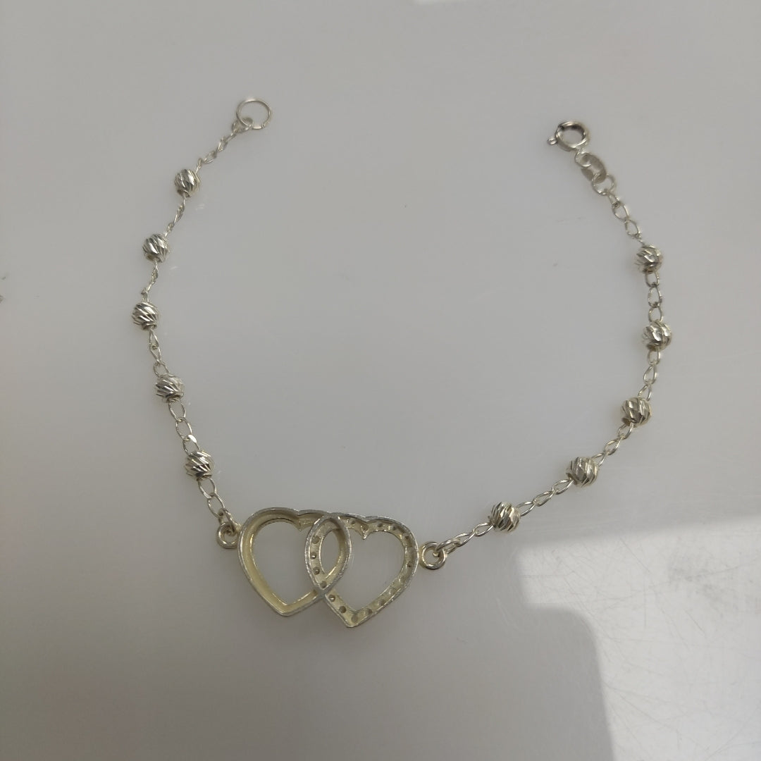 PULSERA TEJIDO TEJIDO ESPECIAL PLATA .925 18 CM 3.9 GR (NUEVO)