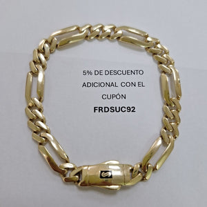 PULSERA CABALLERO MONACO ORO 14K 9.9 (NUEVO)