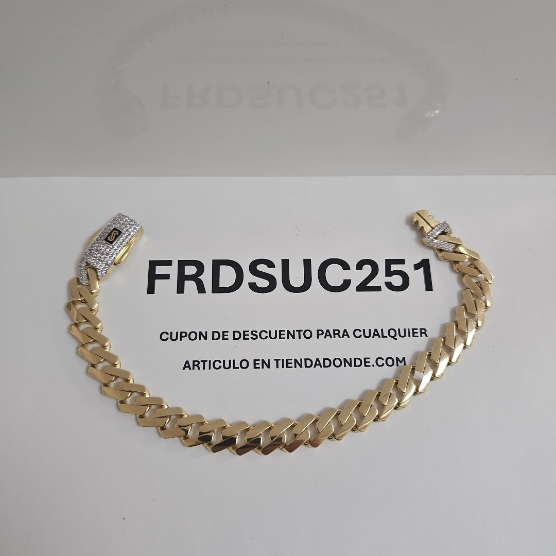 PULSERA CABALLERO MONACO ORO 10K 13 (NUEVO)