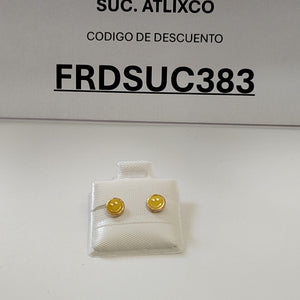 BROQUELES BROQUEL FIG SONRISA ESMALTE AMARILLO 14K 0.2074 GR (NUEVO)