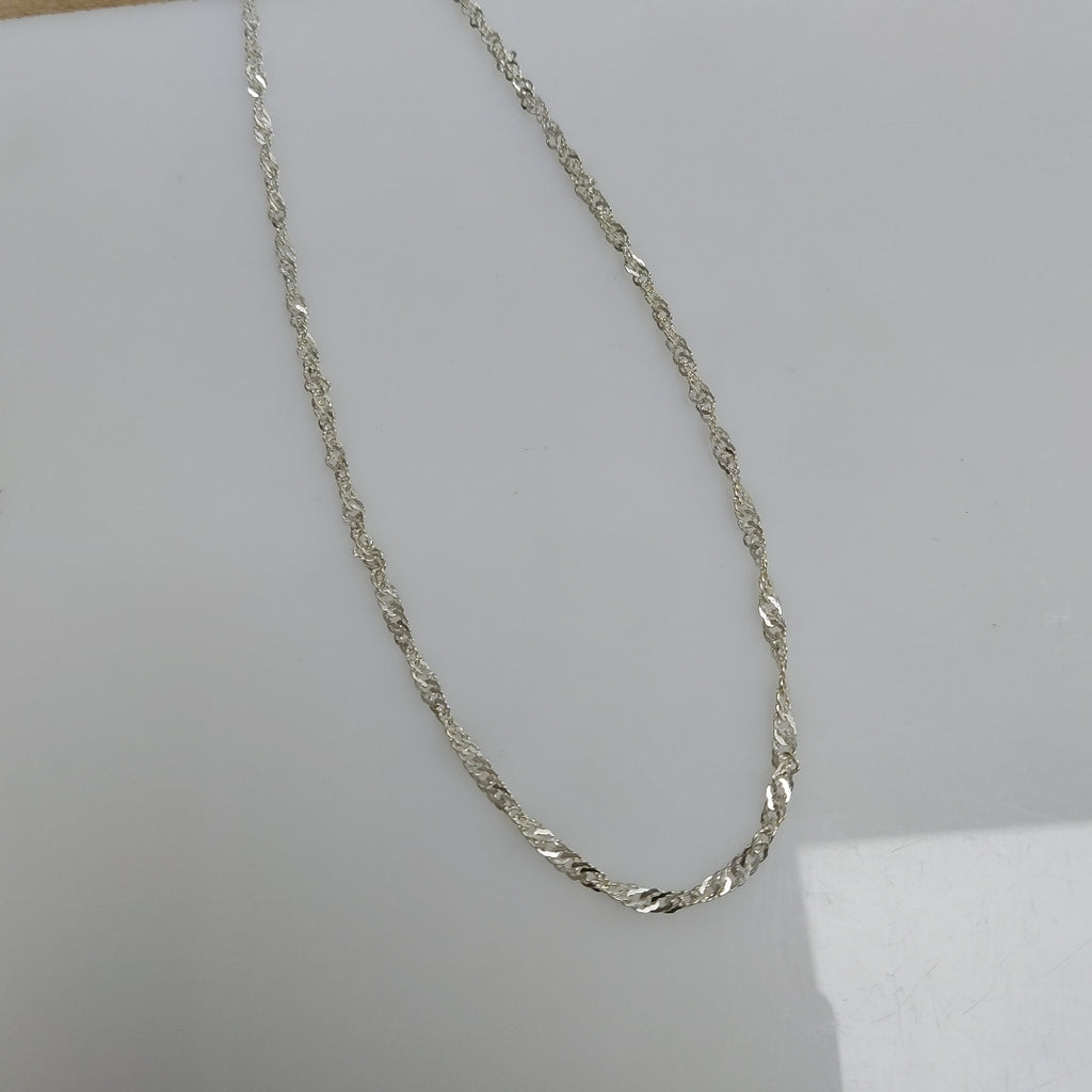 CADENA TEJIDO MEDIO TORZAL PLATA .925 55 CM 5.6 GR (NUEVO)