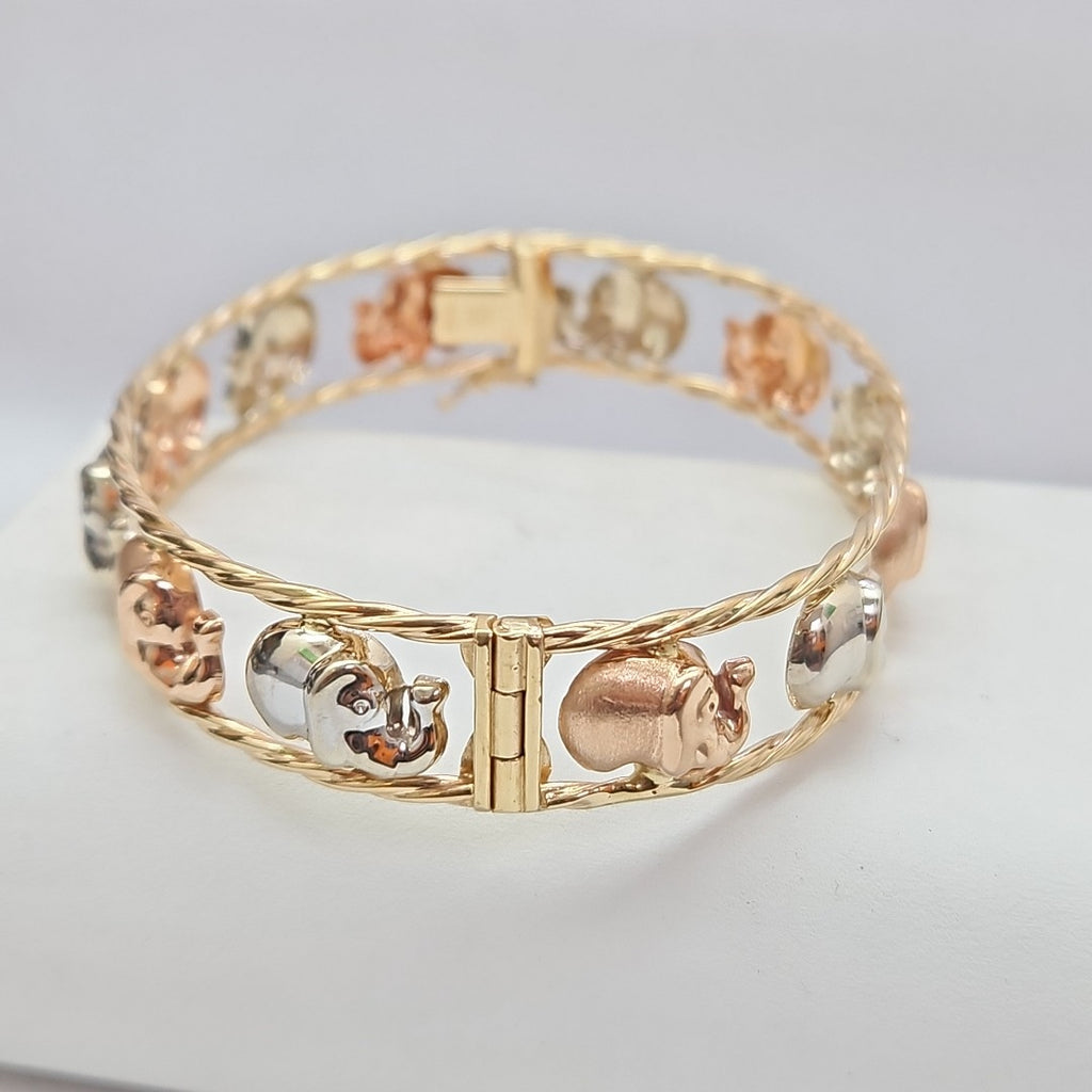 PULSERA RIGIDA ORO 14 K 10 GRMS (SEMINUEVO)