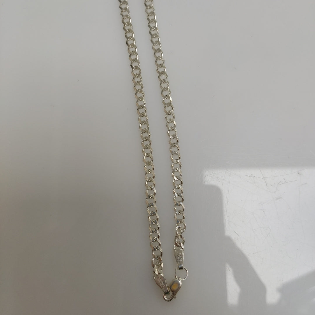 CADENA TEJIDO BARBADO PLATA .925 55 CM 12.8 GR (NUEVO)