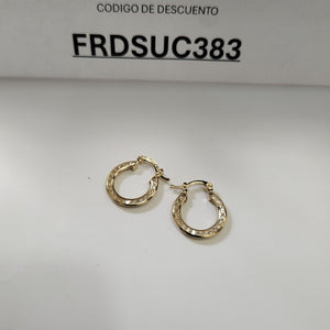 ARETES ARRACADAS CON CIRCONIAS 14K 2.3 GR (NUEVO)
