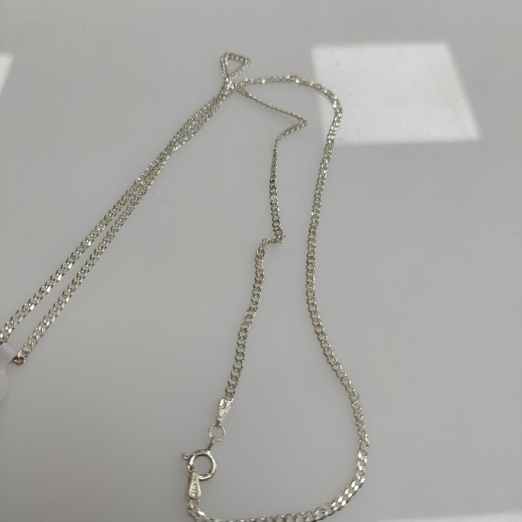 CADENA TEJIDO BARBADO PLATA .925 55 CM 5.5 GR (NUEVO)