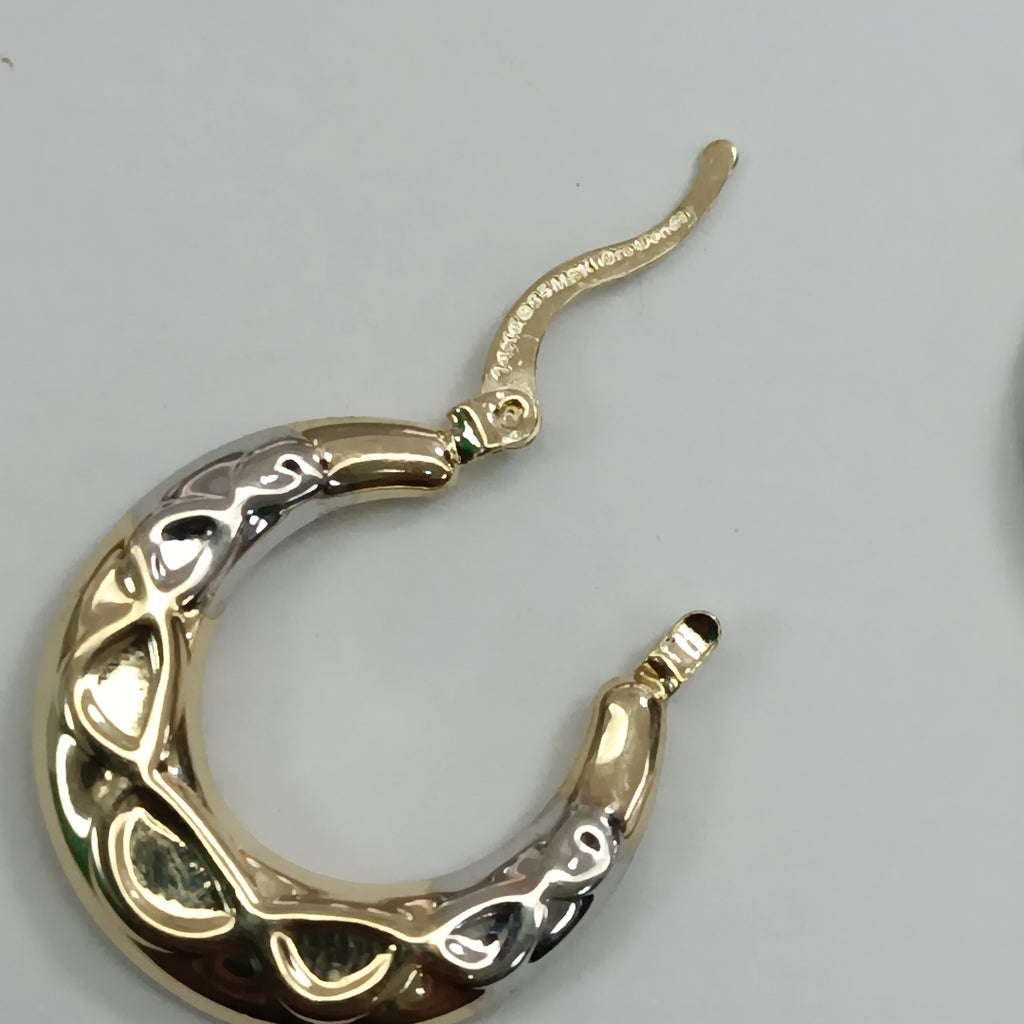 ARETES ARRACADAS COMBINADAS CON INFINITO 14K 2.3 GR (NUEVO)