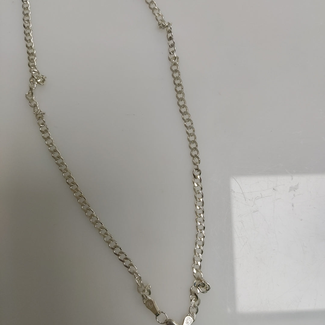 CADENA TEJIDO BARBADO PLATA .925 60 CM 12.7 GR (NUEVO)