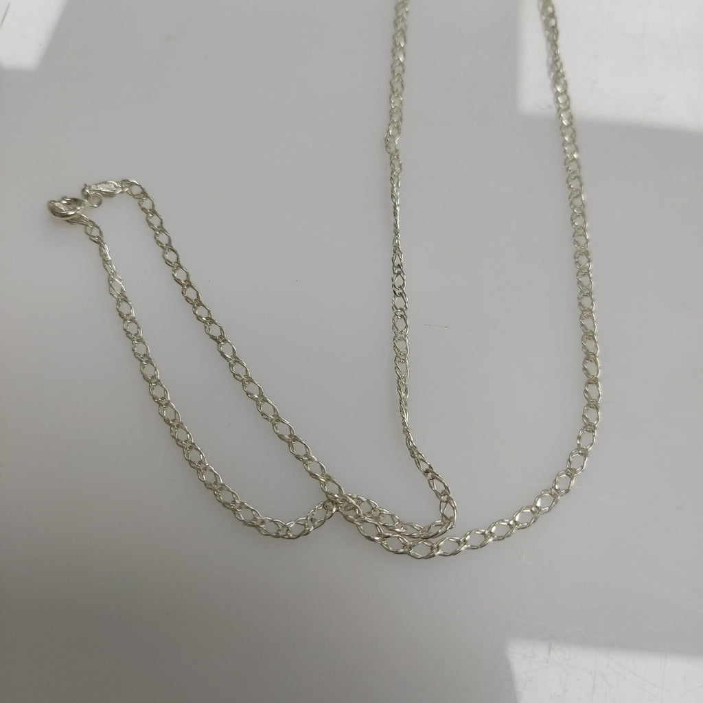CADENA TEJIDO ESLABONES PLATA .925 55 CM 3.8 GR (NUEVO)