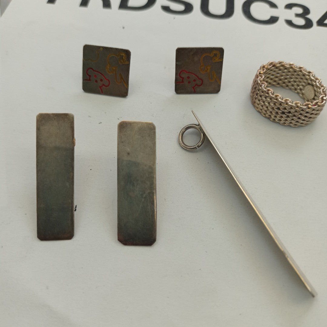 ANILLITO,ARETES PAR,DIJE PLATA 20,50 GRMS (SEMINUEVO)