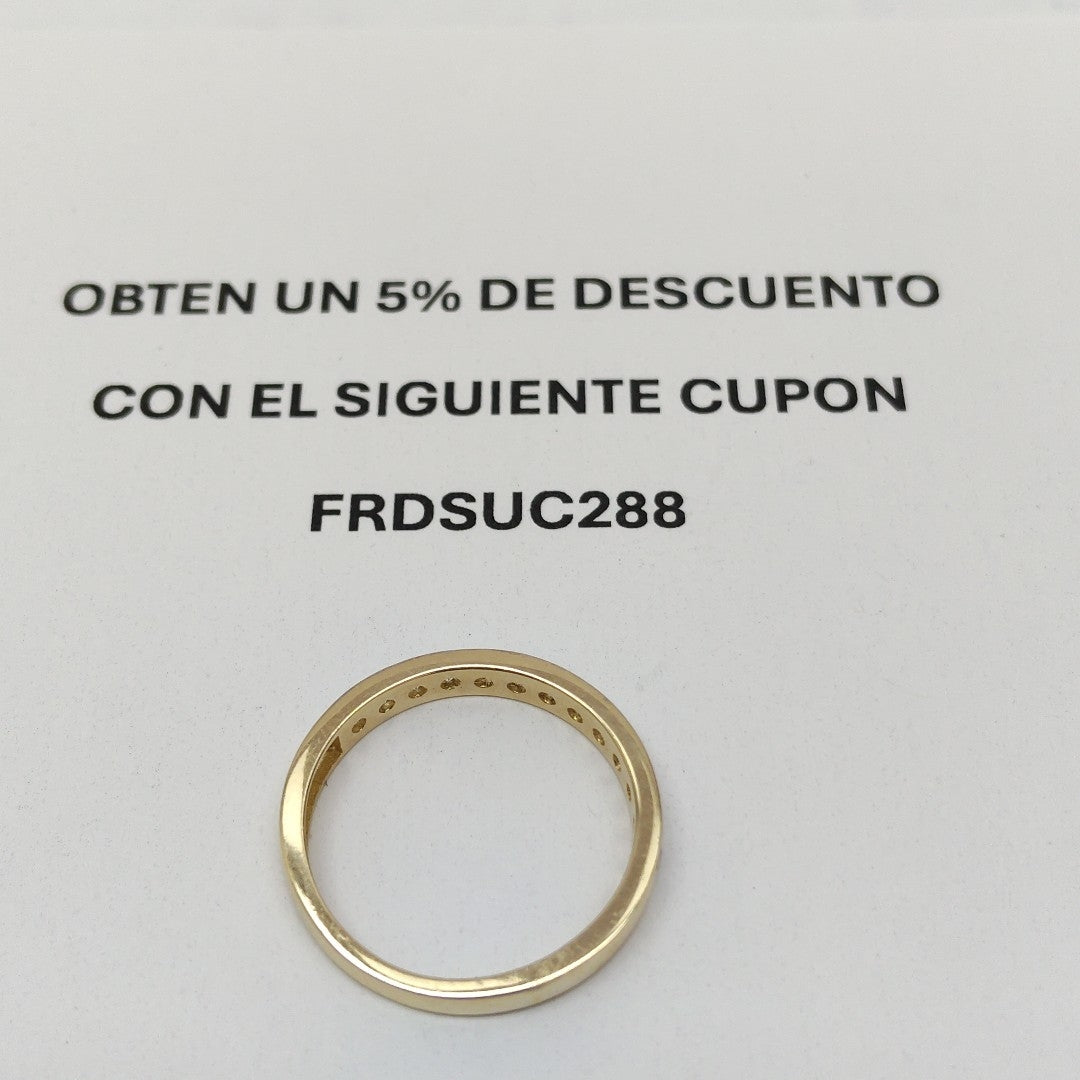 ANILLO ANILLITO C CIRCONIAS 14K 7 TALLA 2 GR (NUEVO)