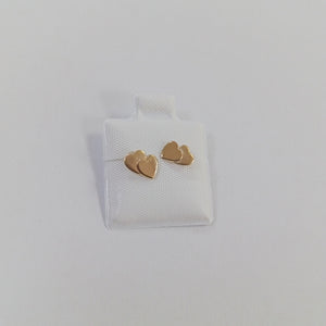 BROQUELES BROQUEL CORAZON DOBLE 14K 0.2171 GR (NUEVO)