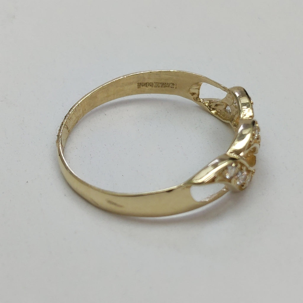 ANILLOS C CIRCONIAS 14K TALLA 7 1.3 GR (NUEVO)