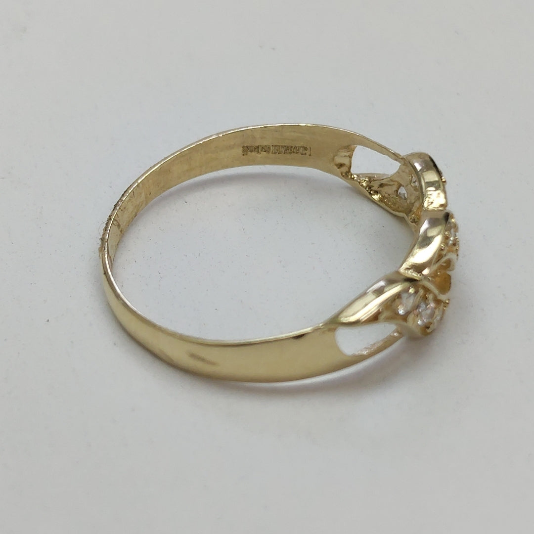 ANILLOS C CIRCONIAS 14K TALLA 7 1.3 GR (NUEVO)