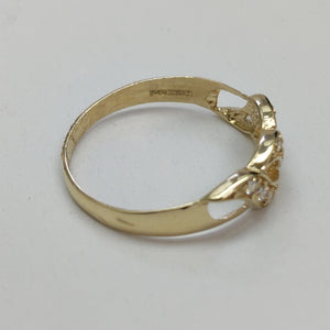 ANILLOS C CIRCONIAS 14K TALLA 7 1.3 GR (NUEVO)