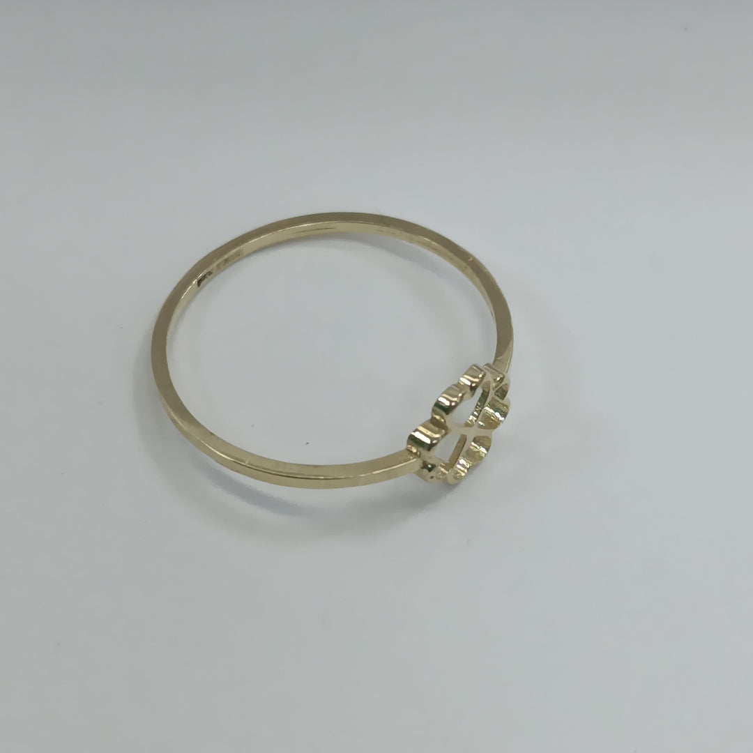 ANILLOS ANILLITO FIG TREBOL 10K TALLA 9 0.8 GR (NUEVO)