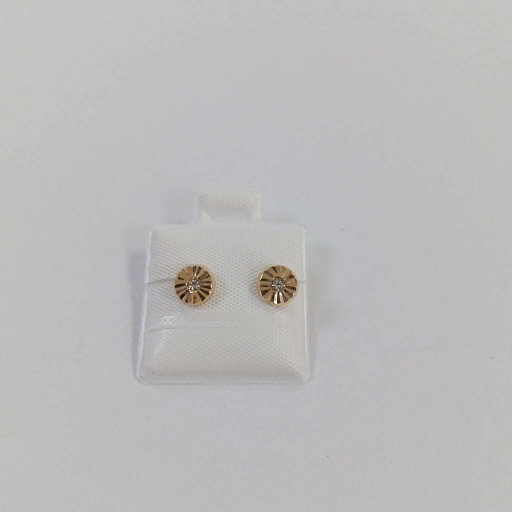 BROQUELES BROQUEL FIG BOTON C CIRCONIA 14K 0.2916 GR (NUEVO)