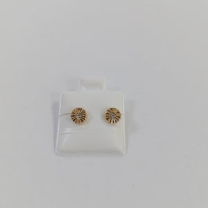 BROQUELES BROQUEL FIG BOTON C CIRCONIA 14K 0.2916 GR (NUEVO)