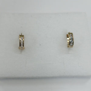 ARETES ARRACADAS C CIRCONIAS 10K 1.2 GR (NUEVO)