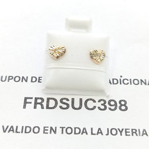 BROQUELES BROQUEL FIG CORAZON C CIRCONIA 14K 0.2603 GR (NUEVO)