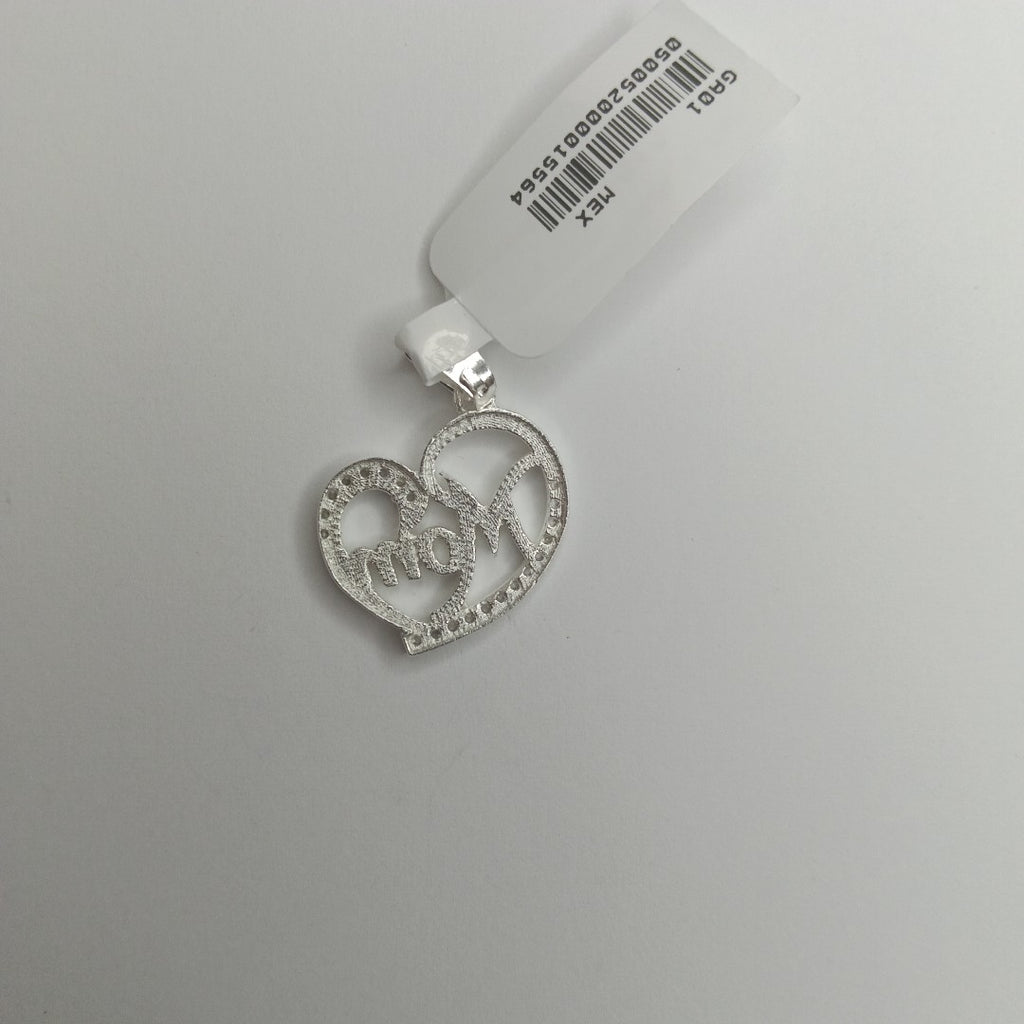 DIJE CORAZON C/CIRCONIAS PLATA .925 3.1 GR (NUEVO)